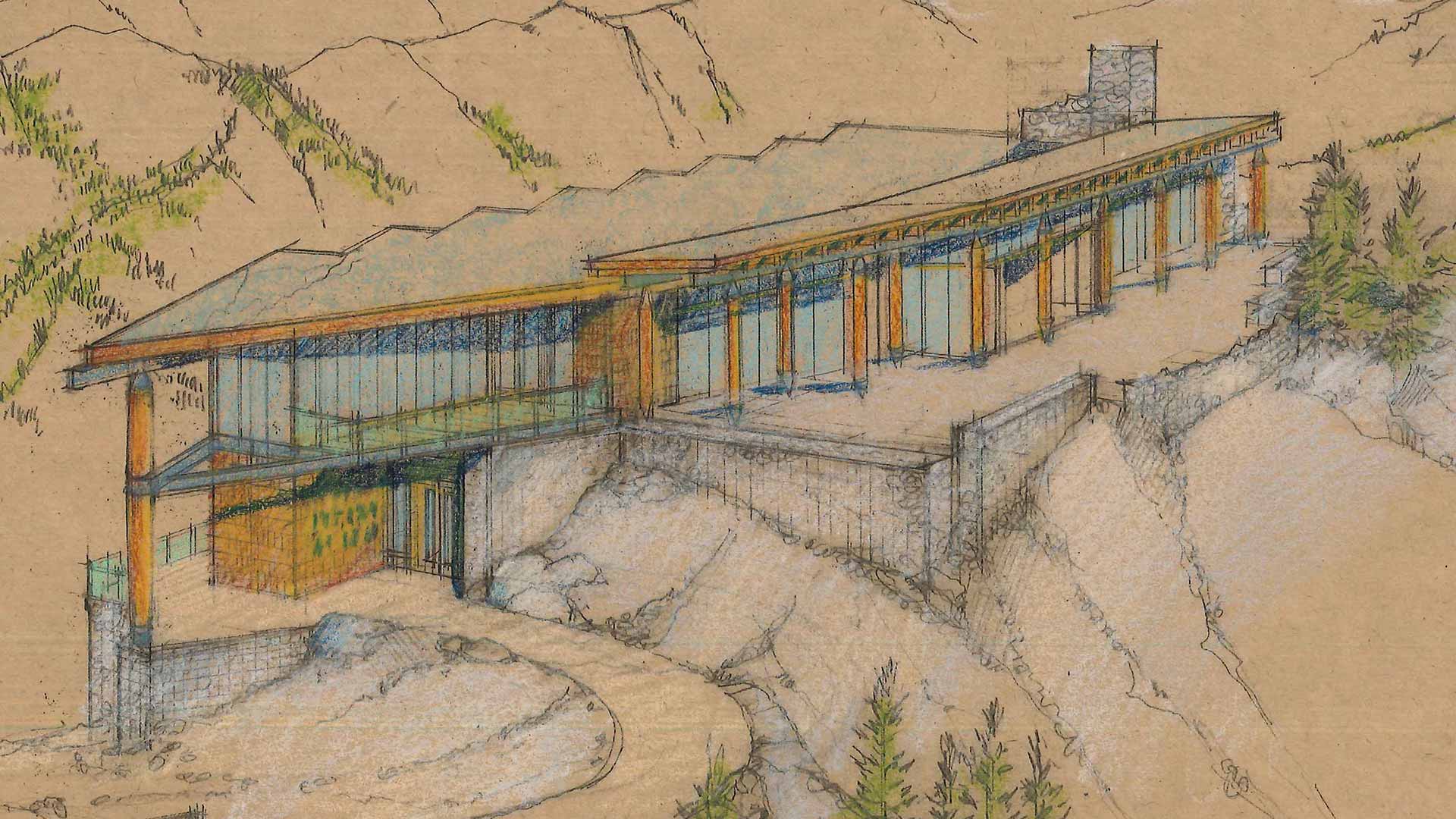 Concept sketch of Summit House Restaurant