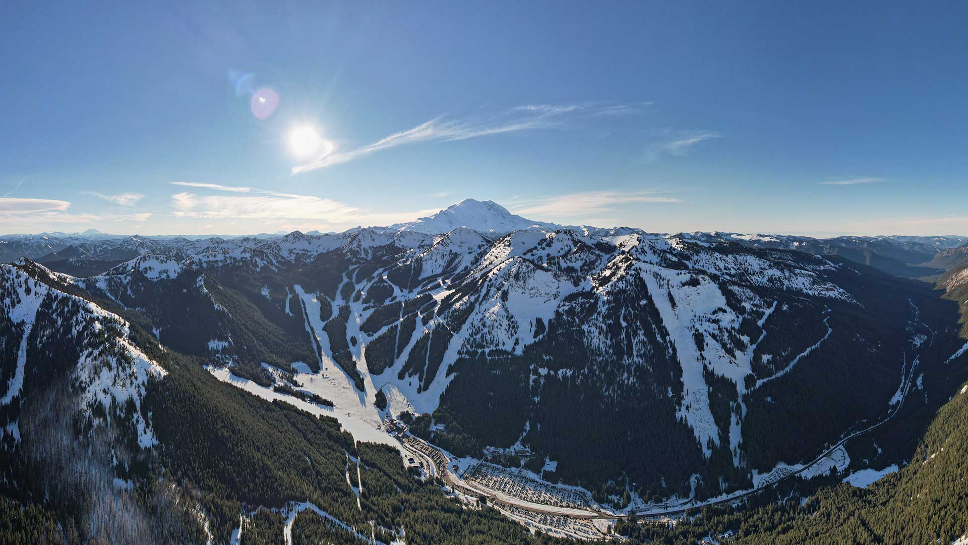Drone panorama of Crystal