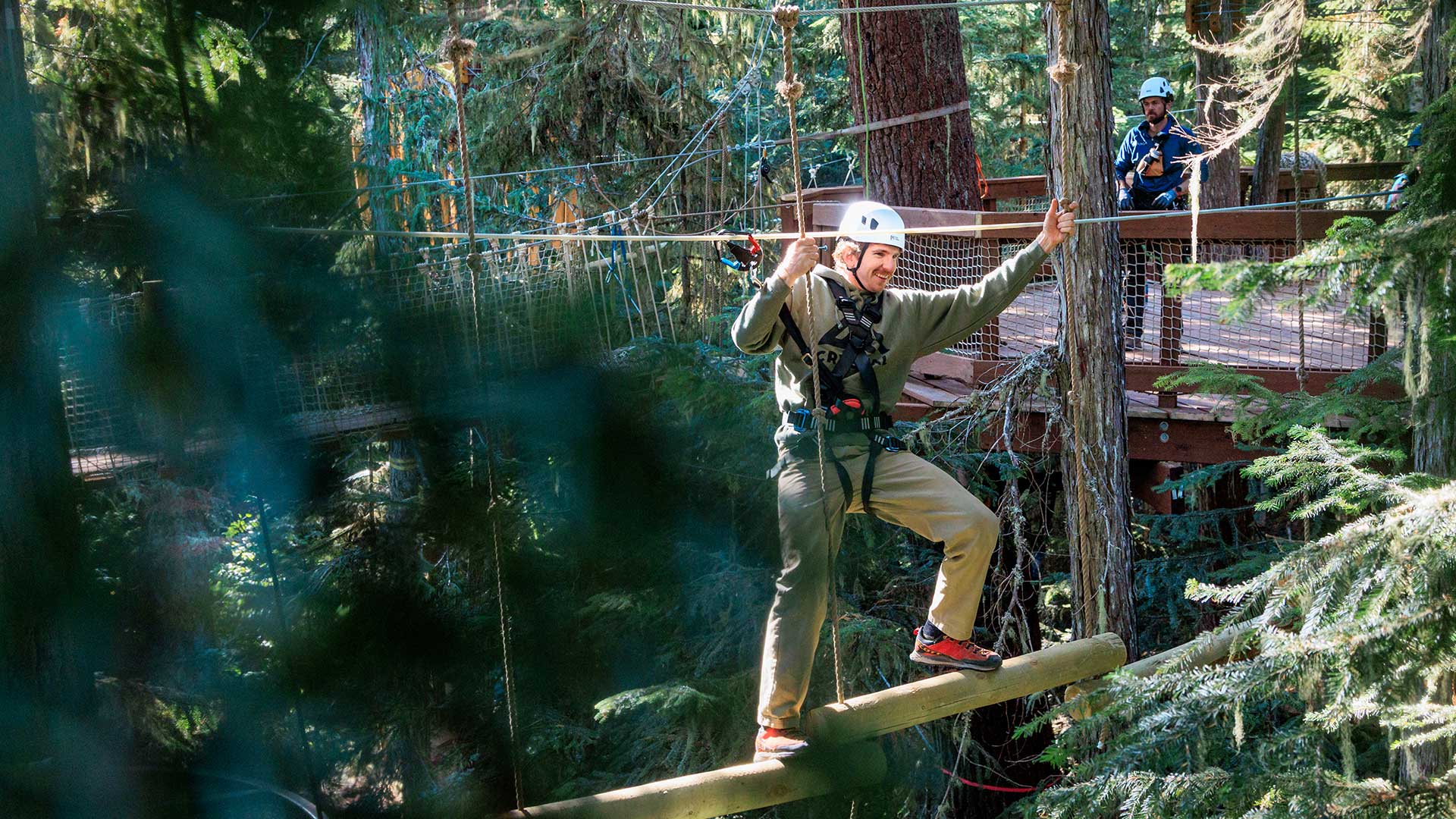 Flying Raven ropes course in trees