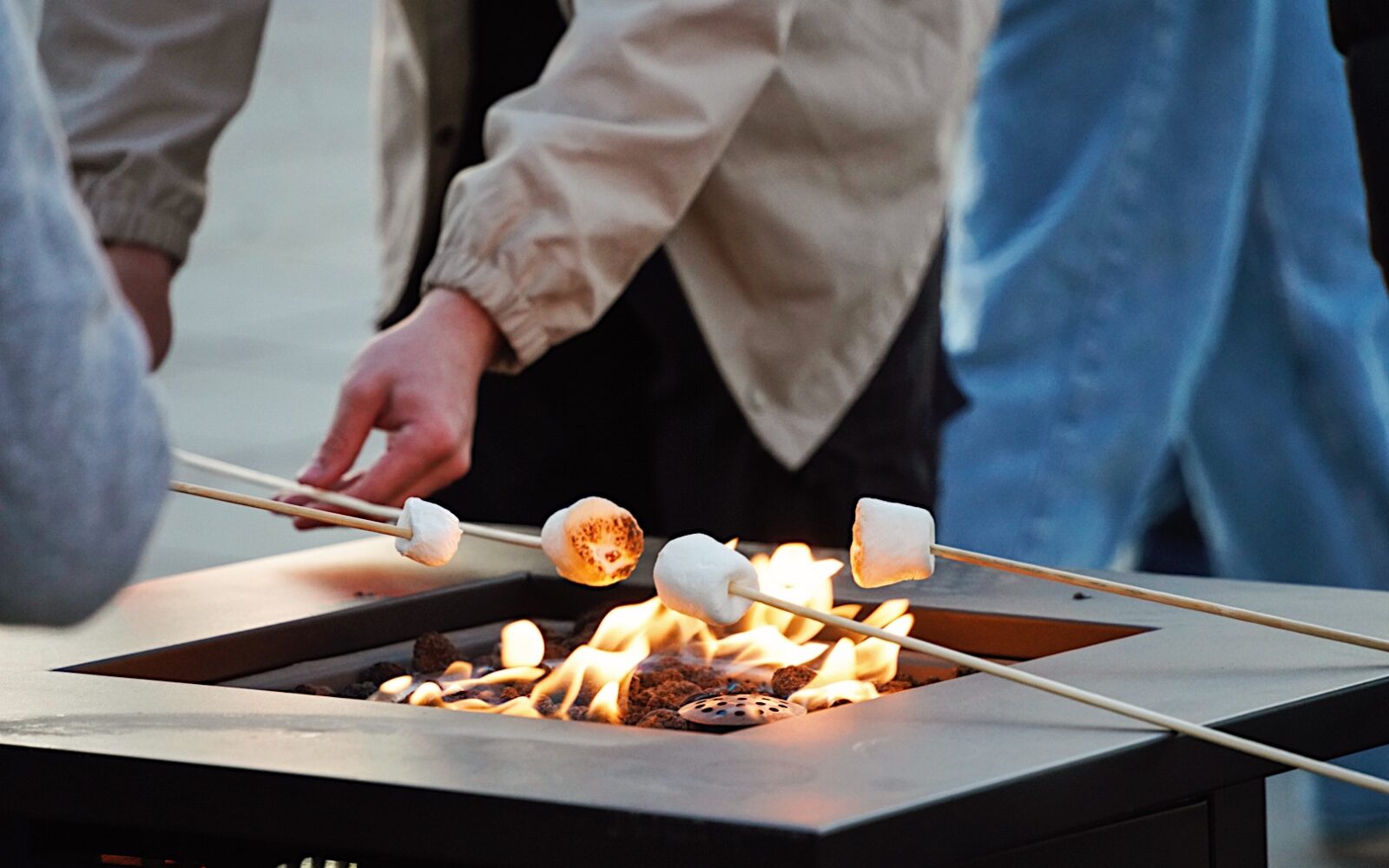Summit Fest guests roast marshmallows