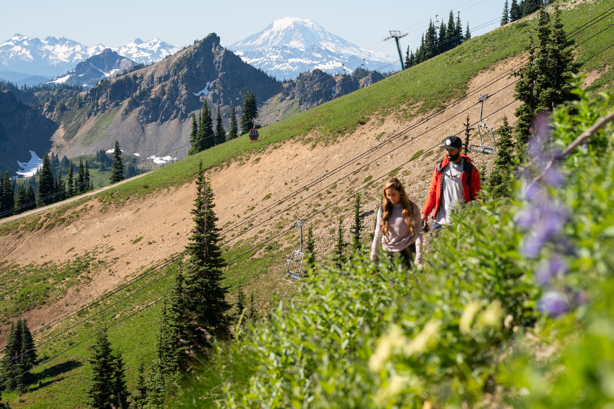 Summer hiking at Crystal Mountain